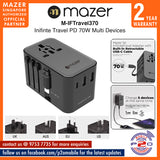 Mazer M-IFTravel370 Infinite Universal Travel Adapter with 70W Fast Charging