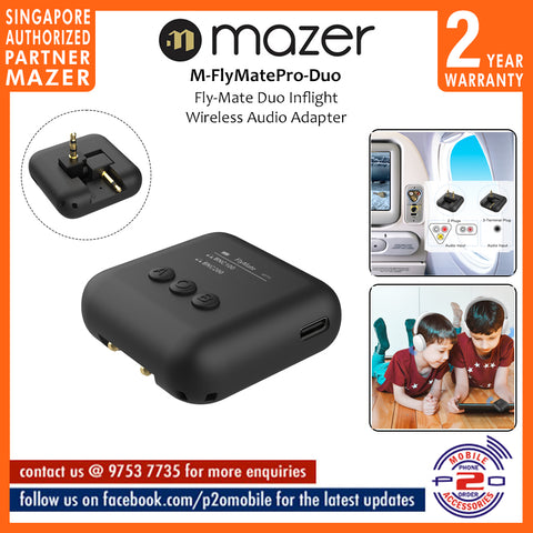 Mazer M-FlyMatePro-Duo Fly-Mate Duo Pro Inflight Wireless Audio Adapter