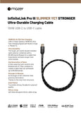 Mazer M-PL3Pro-C2C50 / C2C125 / C2C250 InfiniteLink Pro III (5.0A) USB-C to USB-C PD 100W Dual E-Marker Cable