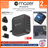 Mazer M-G165W-V5 GaNPrestige 165W Gan Wall Charger with Travel Pins (4 Ports)