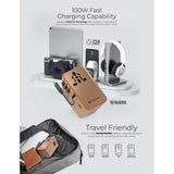 Mazer M-IFTravel380 GaN3 Pro Inifinte Travel PD 100W Universal Travel Charger with Extendable & Retractable Cable