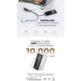 Mazer M-Ai-PC45R10-V7 (CCC Certified) PowerCharge RLink 10,000 mAh PD45W (Built-in Retractable USB-C Cable) Power Bank