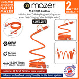 Mazer M-COBRA-C61Duo / M-COBRA-C62Duo (1 meter / 2 meters) InfiniteLink COBRA Q Magnetic Organizer 4-in-1 Fast Charging Cable 60W (Braided)