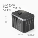 Mazer M-IFTRAVEL125C Infinite.Travel WORLD 28W/5.6A Travel Charger 4A/1C