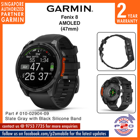 Garmin Fenix 8 (47mm) AMOLED GLASS Edition, Part # 010-02904-09