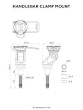 Quad Lock Motorcycle Handlebar Clamp Mount