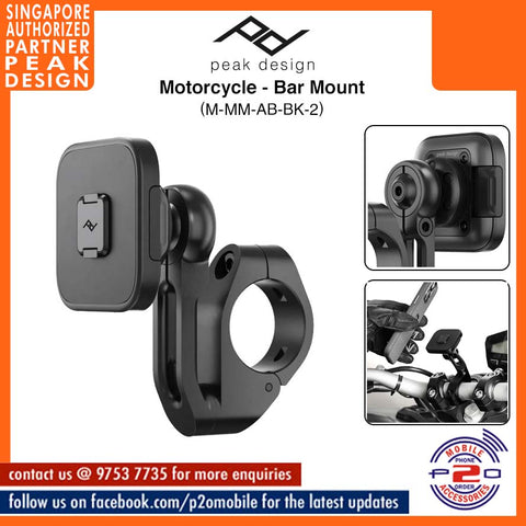Peak Design Motorcycle Bar Mount Version 2 (M-MM-AB-BK-2)