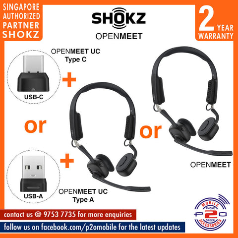 Shokz OpenMeet / OpenMeet UC (USB-C) / OpenMeet UC (Type-A) Open-Ear Wireless Headset