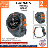 Garmin Instinct 3 (45 mm) SOLAR Rugged Outdoor GPS Smartwatches
