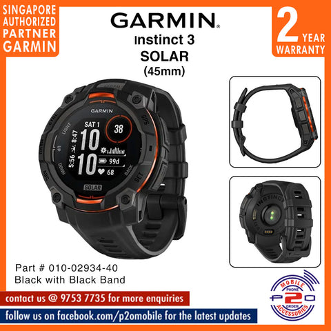 Garmin Instinct 3 (45 mm) SOLAR Rugged Outdoor GPS Smartwatches