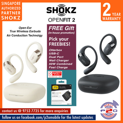 Shokz OpenFIT 2 Open-Ear Air Conduction Technology True Wireless Earbuds