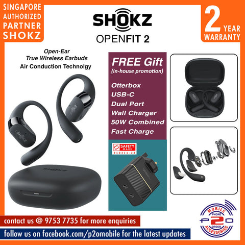 Shokz OpenFIT 2 Open-Ear Air Conduction Technology True Wireless Earbuds