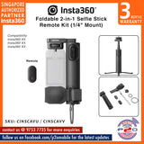 Insta360 Foldable 2-in-1 Selfie Stick Remote Kit (1/4" Mount)