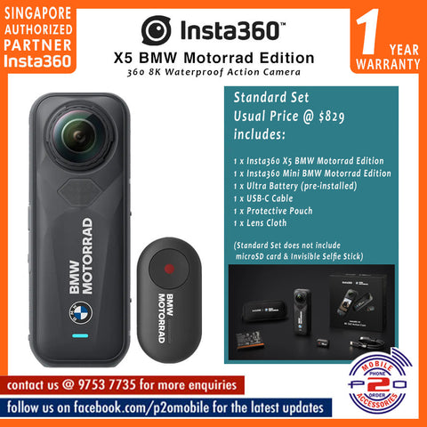 Insta360 X5 BMW Motorrad Edition 360 8K Waterproof Action Camera