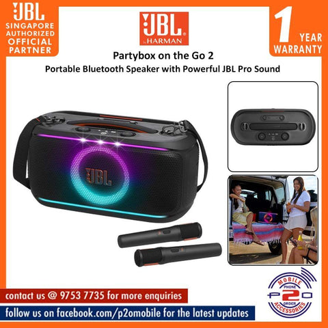 JBL PartyBox On-the-Go 2 Portable Bluetooth Party Speaker