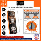 URR Sapphire+ Super Hard Glass for iPhone 17 Pro Max / iPhone 17 Pro
