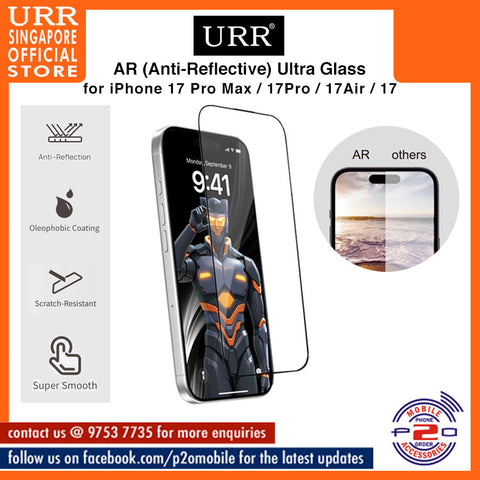 URR Anti Reflective Screen Tempered Glass for iPhone 17 Pro Max / iPhone 17 Pro / iPhone 17 Air / iPhone 17