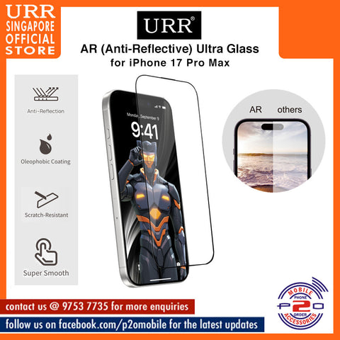 URR Anti Reflective Screen Tempered Glass for iPhone 17 Pro Max / iPhone 17 Pro / iPhone 17 Air / iPhone 17