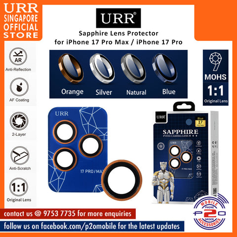 URR Sapphire PVDSS Camera Lens Glass or iPhone 17 Pro Max / iPhone 17 Pro
