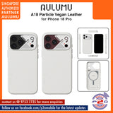 Aulumu A18 Particle Vegan Leather Case for iPhone 18 Pro Max / 18 Pro / 17 Pro Max / 17 Pro