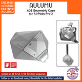 Aulumu A39 Geometric Case for Air Pods Pro 3 | Lock & Lanyard