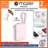 Mazer M-PC35CC (CCC Certified) PowerCharge Nano Duo 10,000mAh PD35W Power Bank with Built-in Dual USB-C Cables