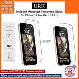 URR Invisible Protector Clear 2.5D Full Tempered Glass for iPhone 18 Pro Max / 18 Pro
