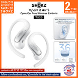 SHOKZ OpenFit Air 2 T520 | Open-Ear Lightweight True Wireless Earbuds [2 Years Warranty]