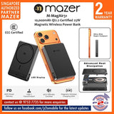 Mazer M-MagAir31 (CCC Certified) 10,000mAh Qi2.2 Certified 25W Magnetic Wireless Power Bank