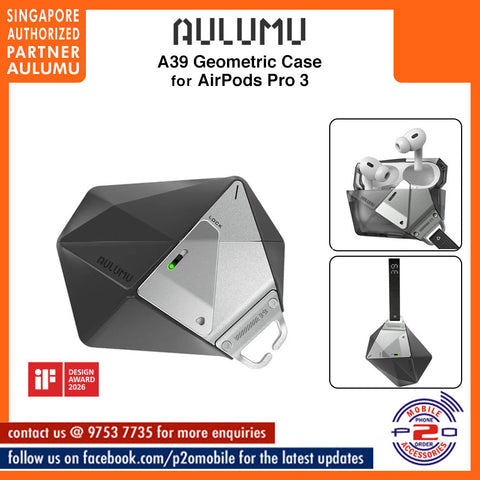 Aulumu A39 Geometric Case for Air Pods Pro 3 | Lock & Lanyard