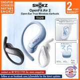 SHOKZ OpenFit Air 2 T520 | Open-Ear Lightweight True Wireless Earbuds [2 Years Warranty]