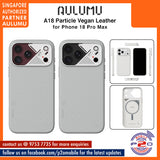 Aulumu A18 Particle Vegan Leather Case for iPhone 18 Pro Max / 18 Pro / 17 Pro Max / 17 Pro