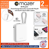 Mazer M-PC35CC (CCC Certified) PowerCharge Nano Duo 10,000mAh PD35W Power Bank with Built-in Dual USB-C Cables