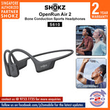 SHOKZ OpenRun Air 2 (S610/S611) | Standard & Mini Size | Open-Ear Headphones, Lightweight, IP67 [2 Years Warranty]