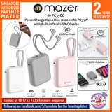 Mazer M-PC35CC (CCC Certified) PowerCharge Nano Duo 10,000mAh PD35W Power Bank with Built-in Dual USB-C Cables