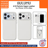 Aulumu A18 Particle Vegan Leather Case for iPhone 18 Pro Max / 18 Pro / 17 Pro Max / 17 Pro