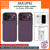 Aulumu A18 Particle Vegan Leather Case for iPhone 18 Pro Max / 18 Pro / 17 Pro Max / 17 Pro
