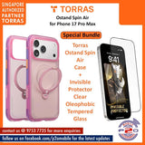 Torras Ostand Spin Air with Premium Tempered Glass Bundle for iPhone 17 Pro Max / iPhone 17 Pro
