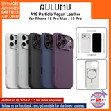 Aulumu A18 Particle Vegan Leather Case for iPhone 18 Pro Max / 18 Pro / 17 Pro Max / 17 Pro