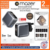 Mazer M-Ai-G100W-V7UK PrestigeGaN Ai 100W GaNFast Wall Charger Smart Ai Display