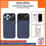 Aulumu A18 Particle Vegan Leather Case for iPhone 18 Pro Max / 18 Pro / 17 Pro Max / 17 Pro