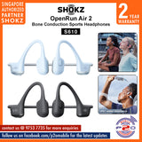 SHOKZ OpenRun Air 2 (S610/S611) | Standard & Mini Size | Open-Ear Headphones, Lightweight, IP67 [2 Years Warranty]
