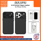 Aulumu A18 Particle Vegan Leather Case for iPhone 18 Pro Max / 18 Pro / 17 Pro Max / 17 Pro