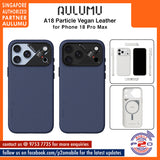 Aulumu A18 Particle Vegan Leather Case for iPhone 18 Pro Max / 18 Pro / 17 Pro Max / 17 Pro