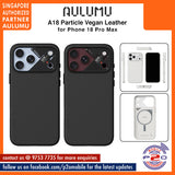 Aulumu A18 Particle Vegan Leather Case for iPhone 18 Pro Max / 18 Pro / 17 Pro Max / 17 Pro