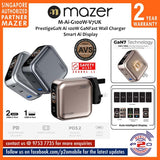 Mazer M-Ai-G100W-V7UK PrestigeGaN Ai 100W GaNFast Wall Charger Smart Ai Display