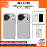 Aulumu A18 Particle Vegan Leather Case for iPhone 18 Pro Max / 18 Pro / 17 Pro Max / 17 Pro