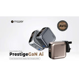 Mazer M-Ai-G100W-V7UK PrestigeGaN Ai 100W GaNFast Wall Charger Smart Ai Display