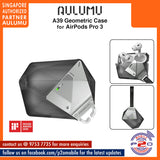 Aulumu A39 Geometric Case for Air Pods Pro 3 | Lock & Lanyard