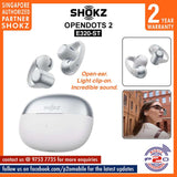 Shokz OpenDots 2 (E320-ST) Open-Ear Clip-On Design True Wireless Earbuds